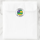 Brasil Aracaju Sergipe SE Bandeira Stamp ラウンドシール (バッグ)