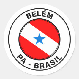 Brasil Belem Para PA Bandeira Stamp ラウンドシール