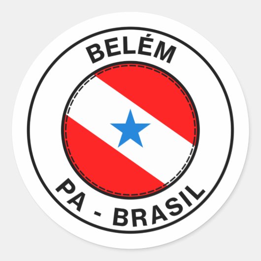 Brasil Belem Para PA Bandeira Stamp ラウンドシール (正面)