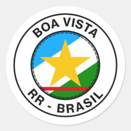Brasil Boa Vista Roraima Bandeira Stamp ラウンドシール