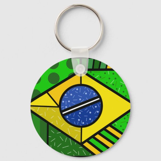 Brasil Brazil brazilian flag キーホルダー (正面)