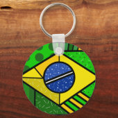 Brasil Brazil brazilian flag キーホルダー (正面)