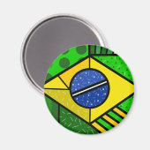 Brasil Brazil brazilian flag マグネット (正面/裏面)