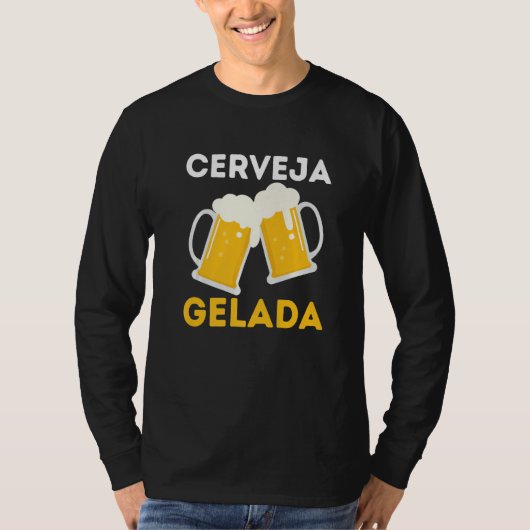 Brasil Cerveja Gelada Brazilian Root Brasileiro Tシャツ (正面)
