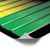 Brasil Flag Number 10 Brazil Soccer Men Women Boys ポスター (角)