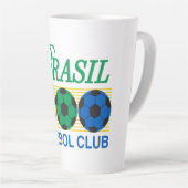 Brasil Futebol Club Vintage Soccer カフェラテマグ (右アングル)