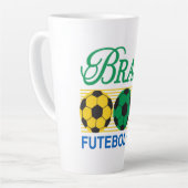 Brasil Futebol Club Vintage Soccer カフェラテマグ (左アングル)