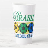 Brasil Futebol Club Vintage Soccer カフェラテマグ (正面)