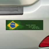 Brasil green and yellow バンパーステッカー (車上)