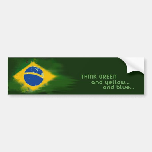 Brasil green and yellow バンパーステッカー (正面)