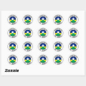 Brasil Porto Velho Rondonia RO Bandeira Stamp ラウンドシール (シート)