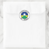 Brasil Porto Velho Rondonia RO Bandeira Stamp ラウンドシール (バッグ)
