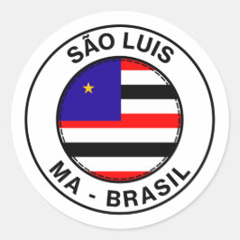 Brasil Sao Luis Maranhao MA Bandeira Stamp ラウンドシール