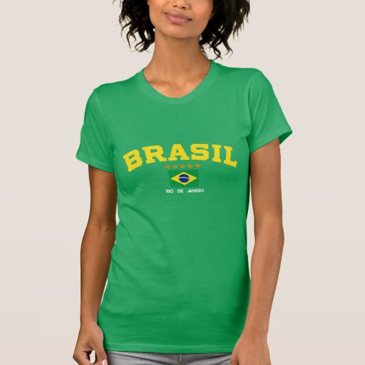 BRASIL Y2K Baby Tee - Brazil Women's Fitted  Tシャツ (正面)