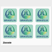 Brasilia Brazil Capital スクエアシール (シート)