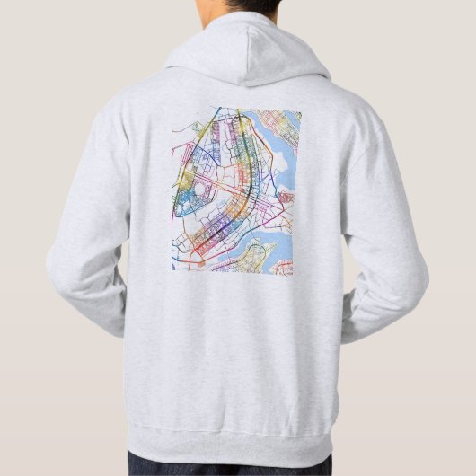 Brasília Brazil City Map パーカ (裏面)