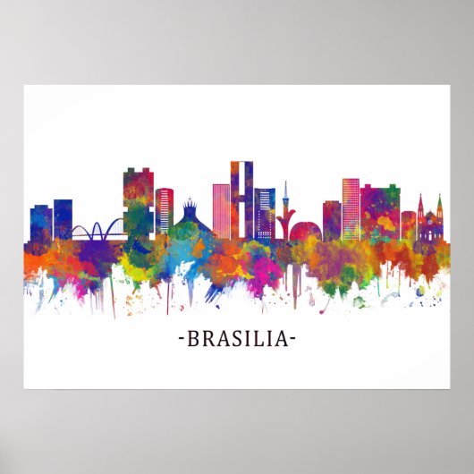 Brasilia Brazil Skyline ポスター (正面)