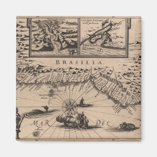 Brasilia, Reys-Boeck (1624) マグネット (正面)