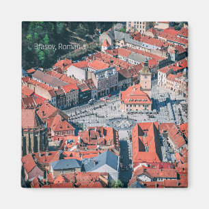 Brasov,ルーマニアの街並み写真 マグネット