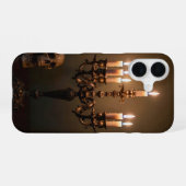 Brass Candelabra and Skull Gothic Case iPhone 16ケース (裏面横)