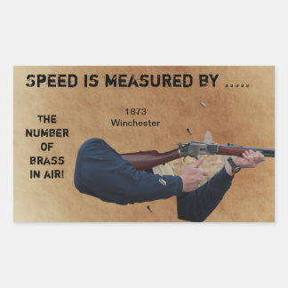 Brass in the Air - 1873ウィンチェスターゴールステッカー 長方形シール