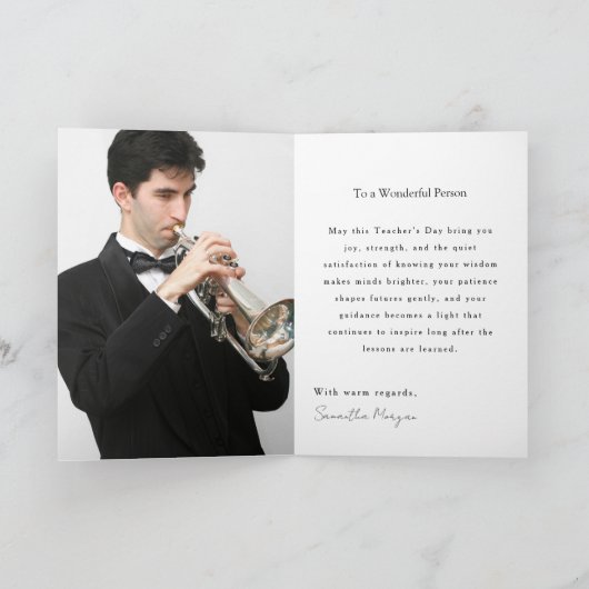 Brass Instrument Teacher's Day Greeting カード (内部)