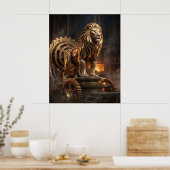 Brass Lion Throne ポスター (キッチン)