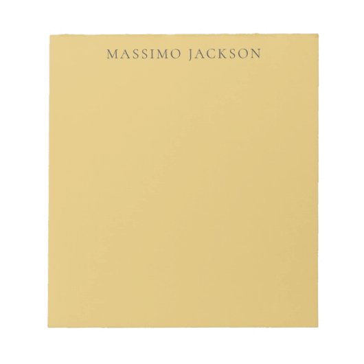 Brass Yellow Minimalist Plain Modern Aesthetic ノートパッド (正面)