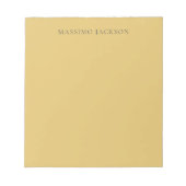 Brass Yellow Minimalist Plain Modern Aesthetic ノートパッド (正面)