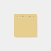Brass Yellow Minimalist Plain Modern Aesthetic ポストイット (正面)