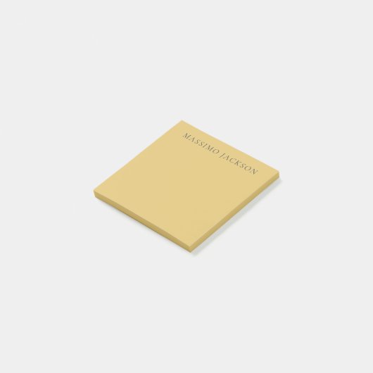 Brass Yellow Minimalist Plain Modern Aesthetic ポストイット (アングル)