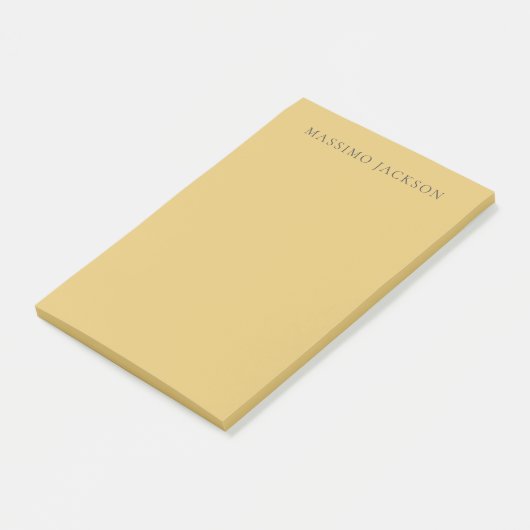 Brass Yellow Minimalist Plain Modern Aesthetic ポストイット (アングル)