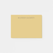 Brass Yellow Minimalist Plain Modern Aesthetic ポストイット (正面)