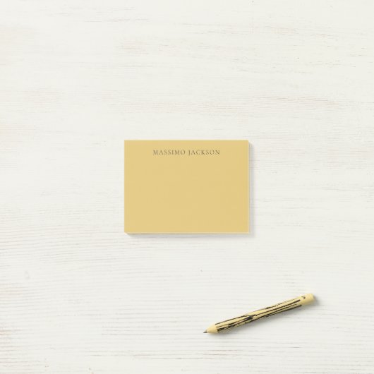 Brass Yellow Minimalist Plain Modern Aesthetic ポストイット (デスク上)
