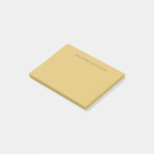 Brass Yellow Minimalist Plain Modern Aesthetic ポストイット (アングル)
