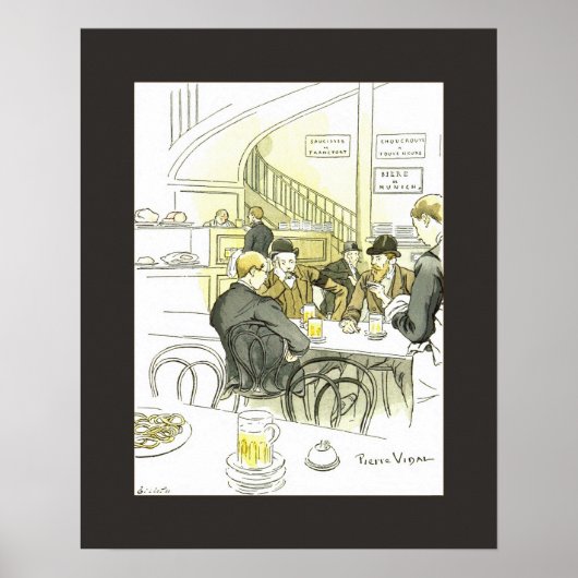 Brasserie Allemande ～ドイツの醸造所～ Pierre Vidal ポスター (正面)