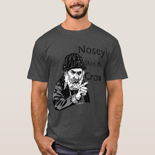 Brassic Farmer Jim Rant NOSEY SHOTHE CROW Comedy S Tシャツ (正面)