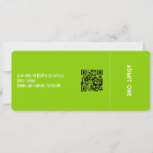 Brat Green, Black & White Cinema Ticket Wedding 招待状 (裏面)