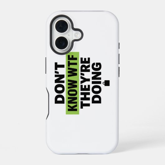 Brat Green Design – 何やってるかわからない iPhone 16ケース (裏面)