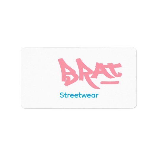 Brat logo ラベル (正面)