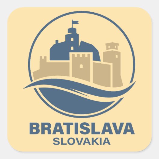 Bratislave Slovakia Europe スクエアシール (正面)