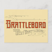 Brattleboroの西の郵便はがきを含むBrattleboro、 ポストカード (正面)