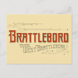 Brattleboroの西の郵便はがきを含むBrattleboro、 ポストカード
