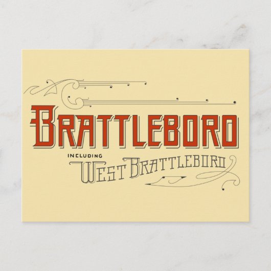 Brattleboroの西の郵便はがきを含むBrattleboro、 ポストカード (正面)