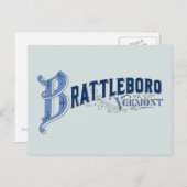 Brattleboro、ヴァーモント、Windham郡の1896年のロゴPos ポストカード (正面/裏面)