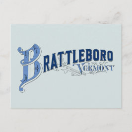 Brattleboro、ヴァーモント、Windham郡の1896年のロゴPos ポストカード