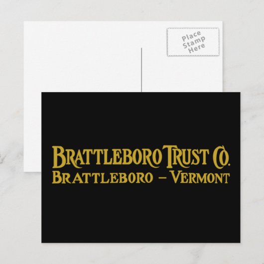 Brattleboro Trust Co., 1918 Logo Postcard ポストカード (正面/裏面)