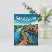 Brattleboro USA ポストカード (スタンド正面)