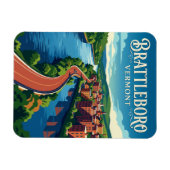 Brattleboro USA マグネット (横)