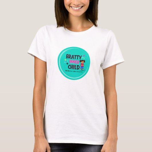 bratty inner child ロゴ tシャツ (正面)